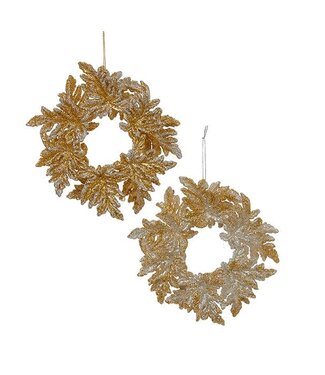 5" Wreath Acrylic Ornament - Sold Individually