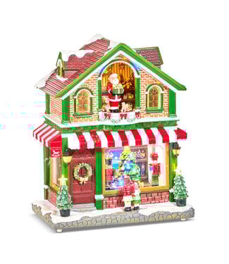 16" Lighted Musical Toy Shop
