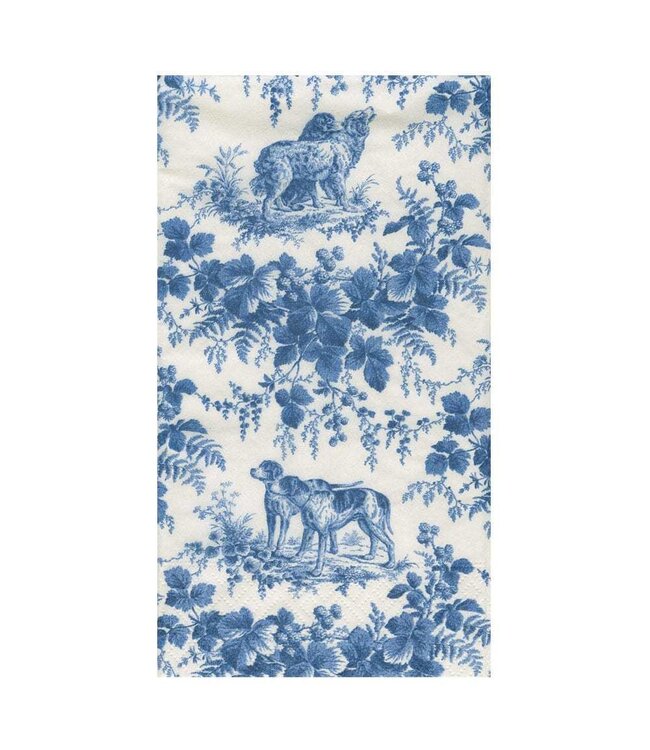 Hunting Toile Blue Guest Towels