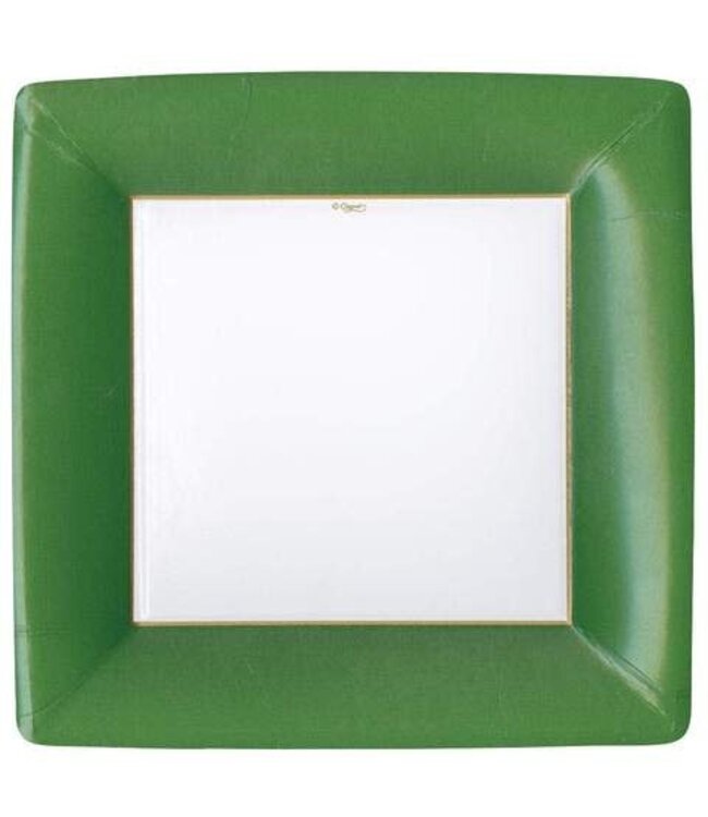 Grossgrain Square - Hunter Green - Dinner Plates Square
