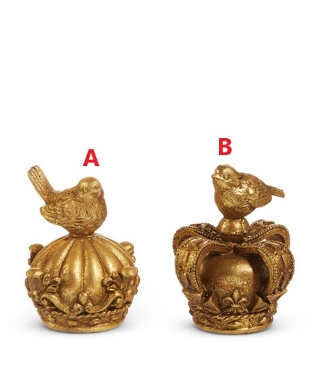 3.75" Gold Birds on Crown - Sold Individually