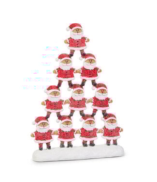 10" Gingerbread Santa Tower