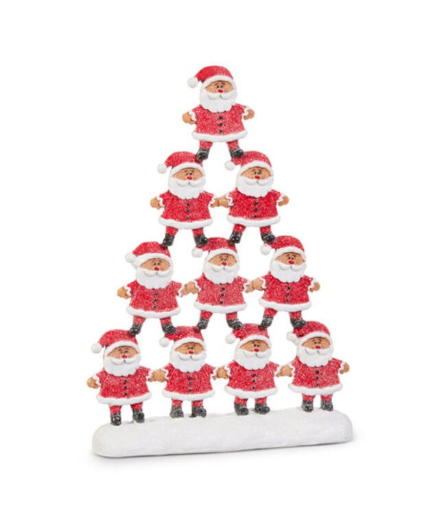 10" Gingerbread Santa Tower