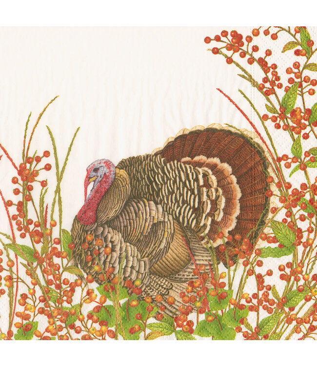 Turkey And Berries Luncheon Napkins