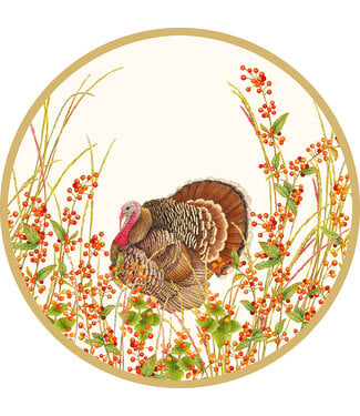 Square Turkey and Berries Salad & Dessert Plates