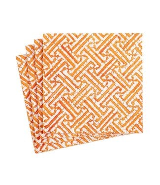 Fretwork Orange Cocktail Napkins