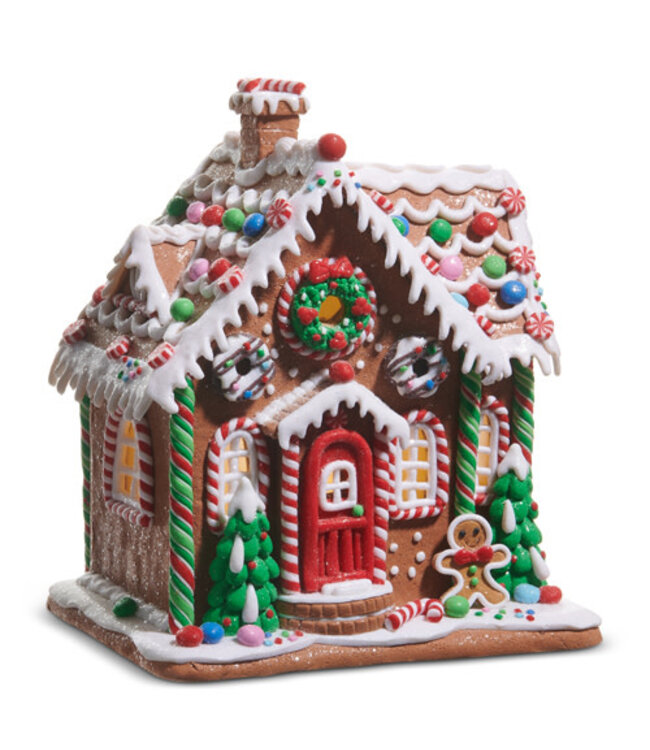 10" Lighted Gingerbread House