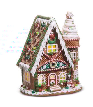 12" Lighted Gingerbread House