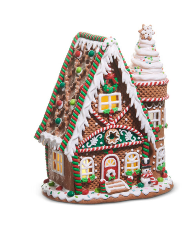 12" Lighted Gingerbread House