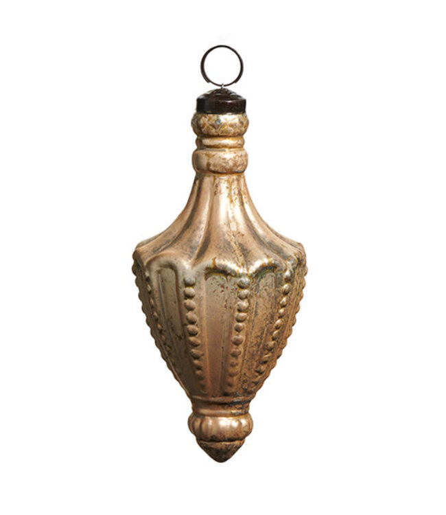 6" Scallop Detailed Finial Ornament