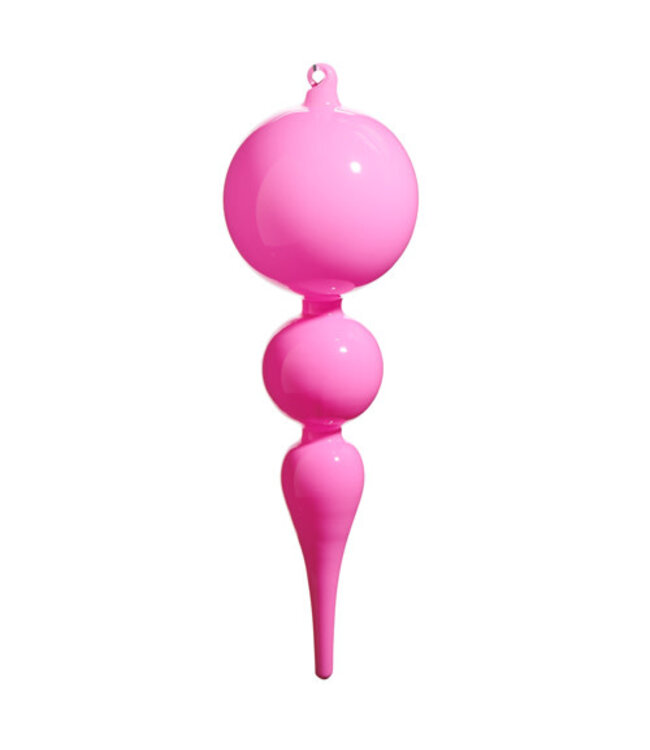 Bright Pink Finial Ornament - Sold Individually