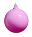 Pink Opaque Blown Glass Ball Ornament - Sold Individually