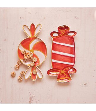 Stoneware Candy Shaped Plate - Sold Individually