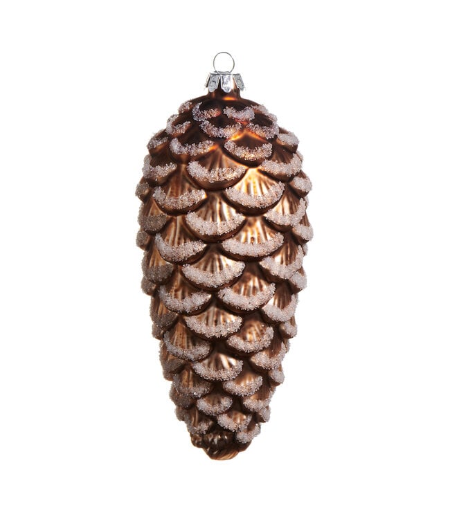 Iced Pinecone Ornament - Sold Individually