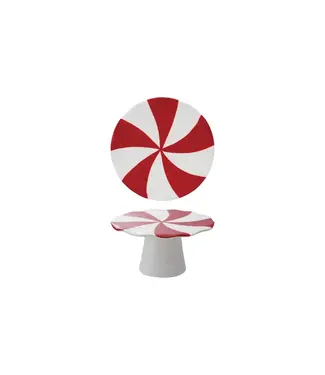 Ceramic Peppermint Candy Shaped Pedestal