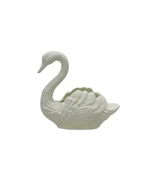 Decorative Cast Iron Swan Container
