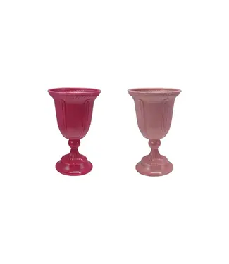 Painted Metal Footed Container - Sold Individually