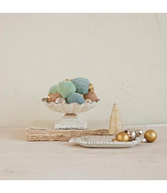 Painted Cast Iron Bowl, Distressed Finish