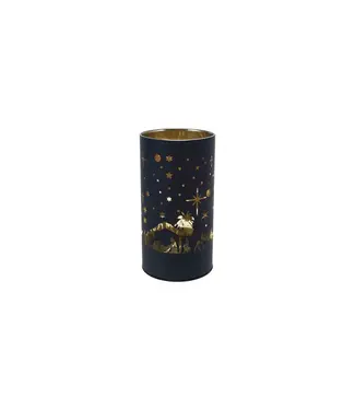 Glass LED Light With Laser Nativity Scene