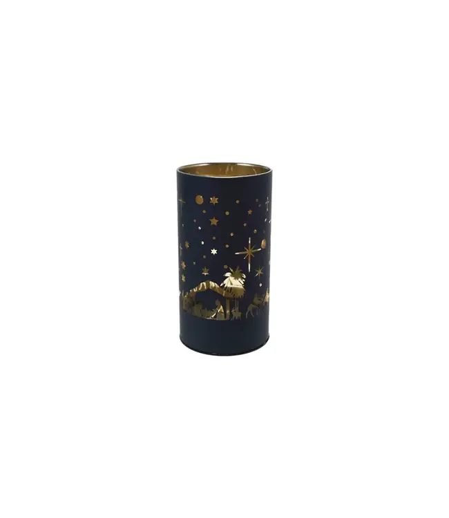 Glass LED Light With Laser Nativity Scene