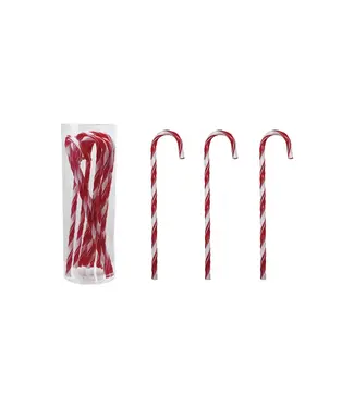 Plastic Candy Cane Drink Stirrers with Stripes - Sold as Set