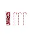 Plastic Candy Cane Drink Stirrers with Stripes - Sold as Set