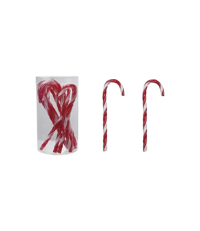 Plastic Candy Cane Drink Stirrers With Stripes - Sold as Set