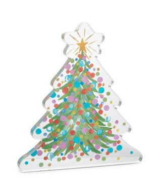 10" Confetti Tree Acrylic Cut Out Block