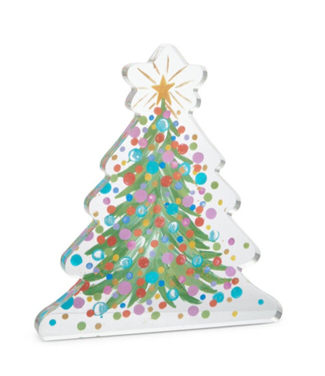 10" Confetti Tree Acrylic Cut Out Block
