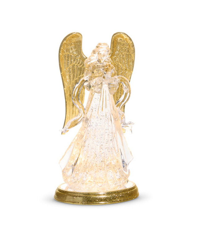12.75" Lighted Swirling Glitter Water Angel