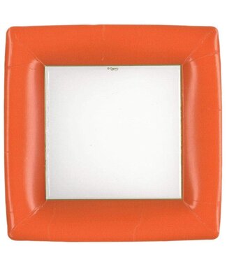 Dinner Plates Square Grosgrain Deep Orange