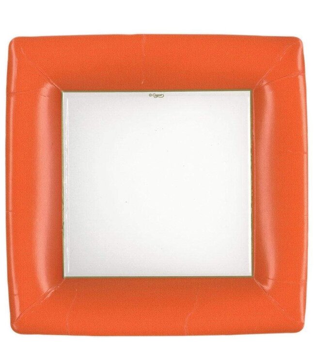 Dinner Plates Square Grosgrain Deep Orange