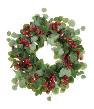 26" Berry Wreath Red Green