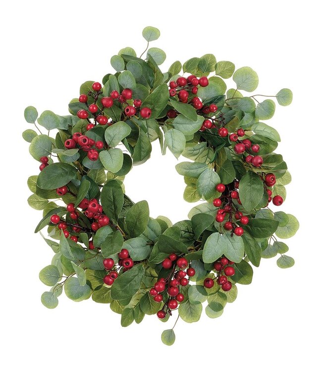 26" Berry Wreath Red Green