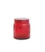5-3/4"H Glass Jar, Red