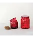 5-3/4"H Glass Jar, Red