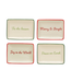 Stoneware Dish With Holiday Words & Red/Green Rim - Sold Individually