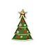 Stoneware Tree Shaped Plate w/ Gold Electroplating