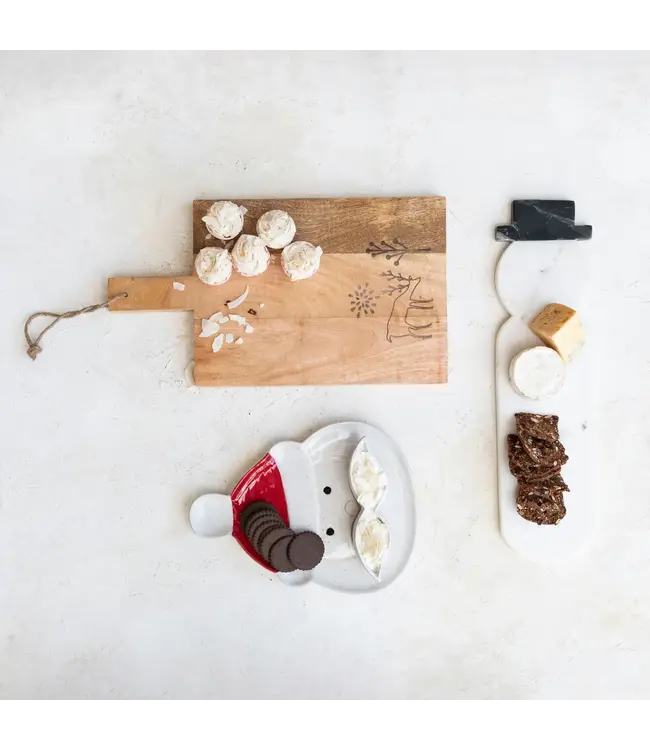 Marble Snowman Shaped Cheese/Cutting Board