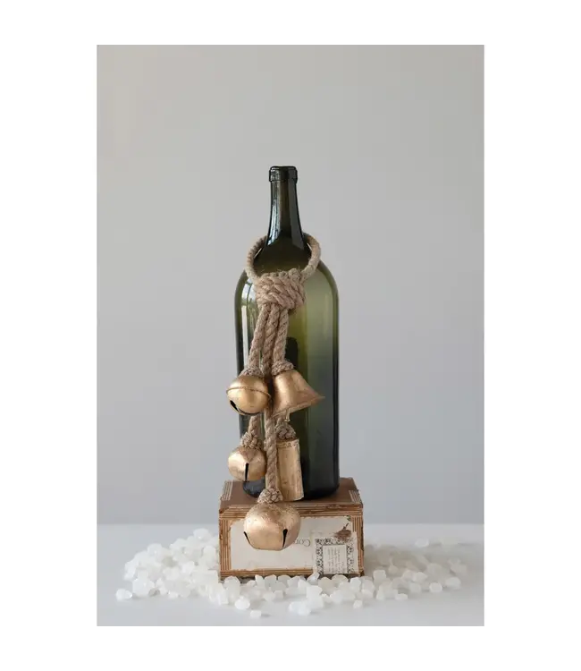 Decorative Metal Bells on Jute Hanger