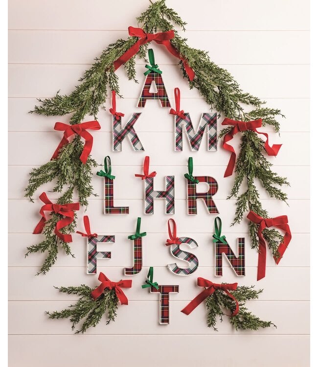 Tartan Letter Ornaments