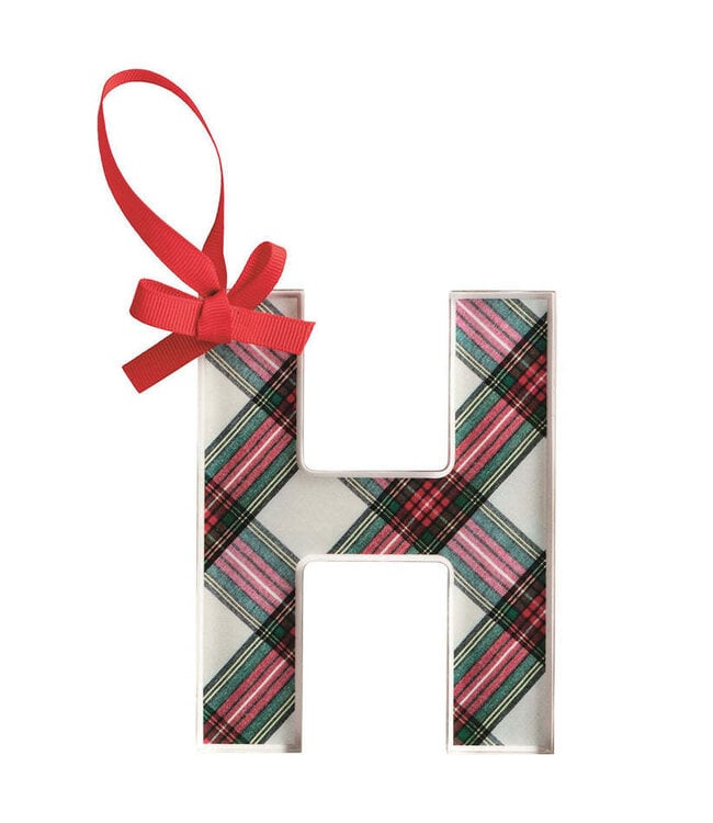 Tartan Letter Ornaments