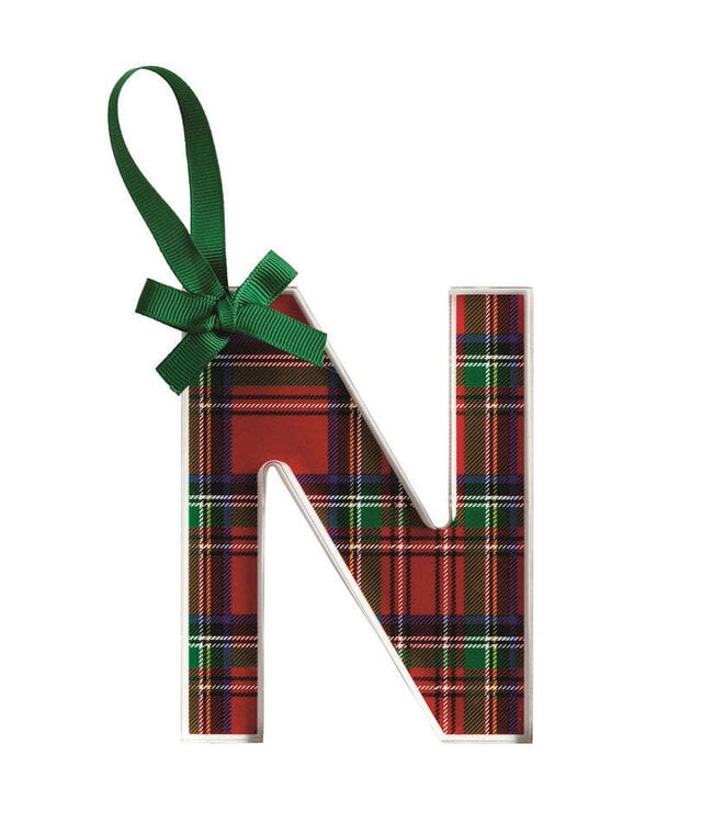 Tartan Letter Ornaments
