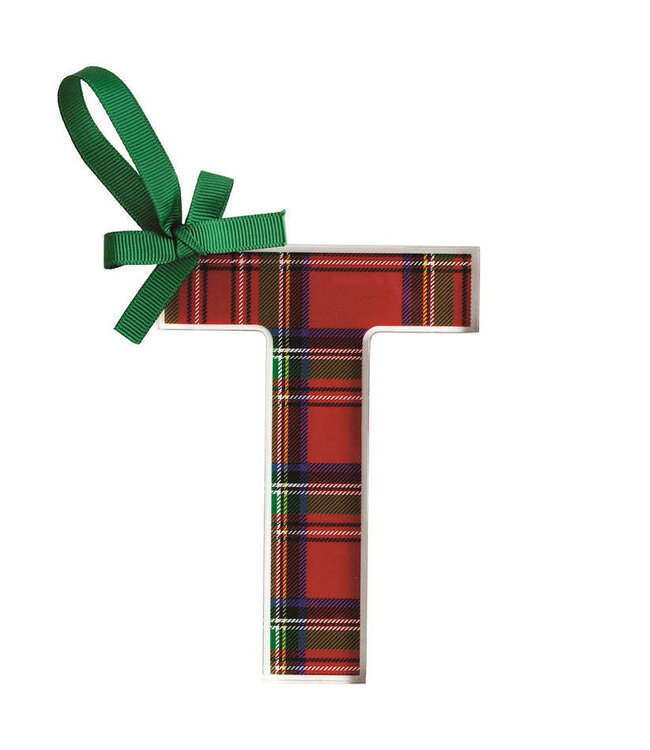 Tartan Letter Ornaments