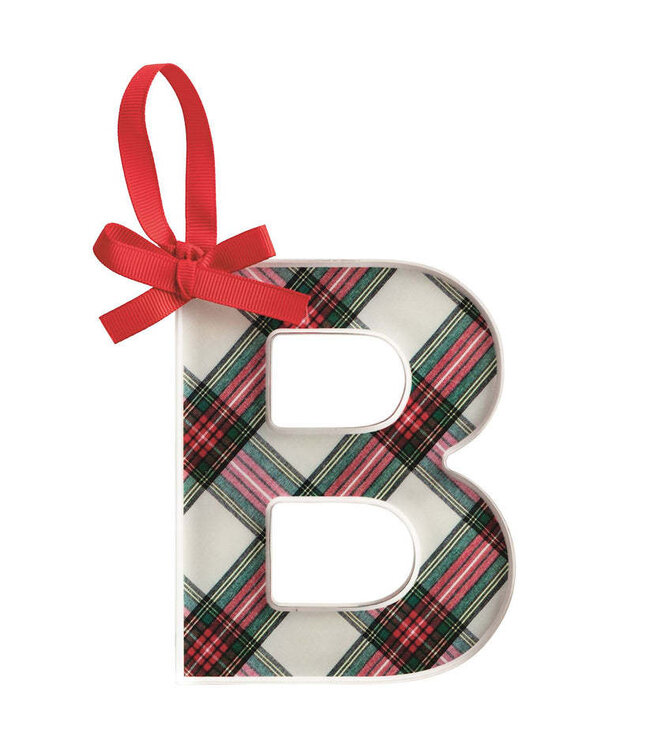 Tartan Letter Ornaments
