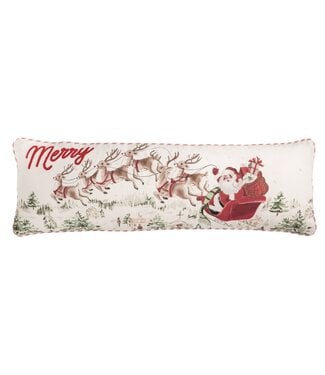 Santa Scene Long Pillow