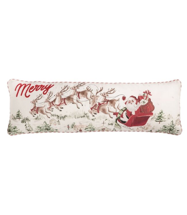 Santa Scene Long Pillow