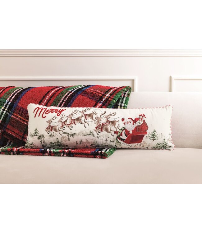 Santa Scene Long Pillow