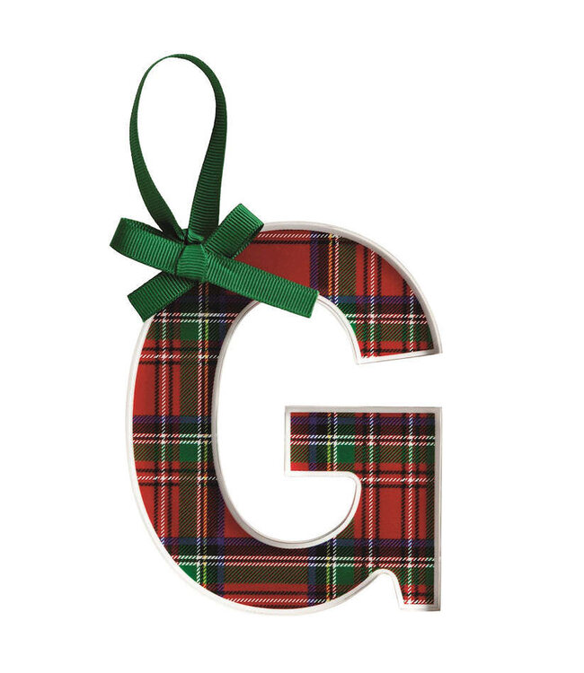 Tartan Letter Ornaments