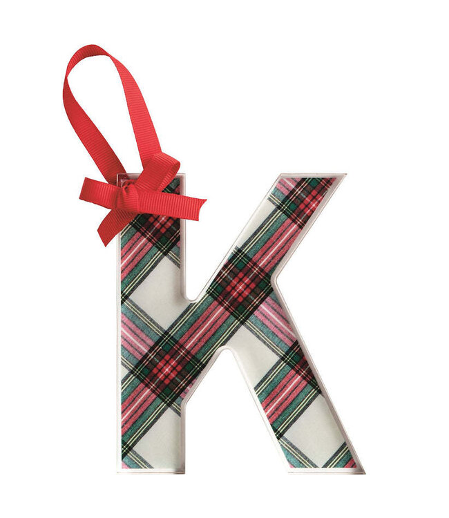 Tartan Letter Ornaments